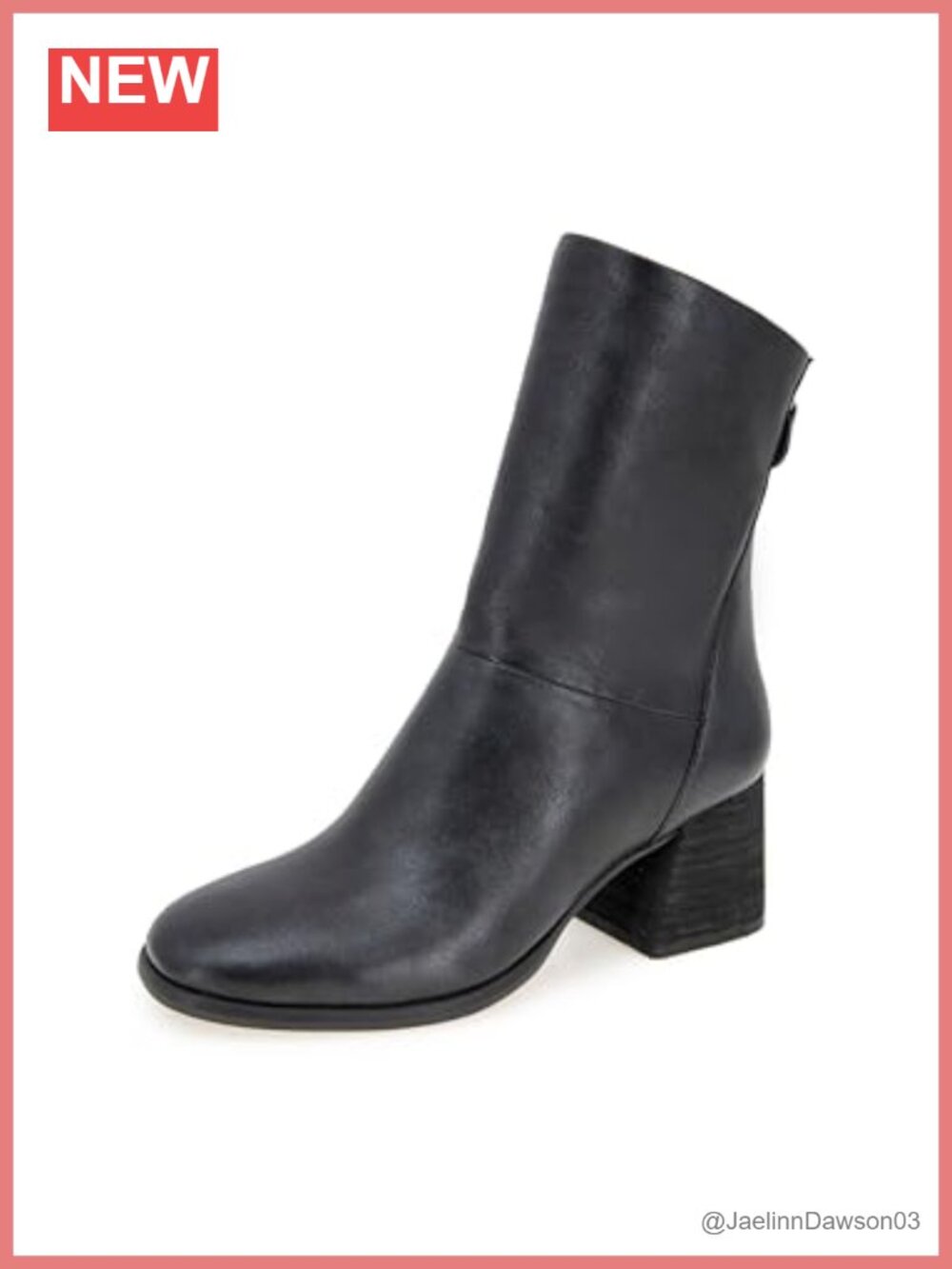 Gentle Souls Saranac Ankle Boots Leather Block Heel Zip